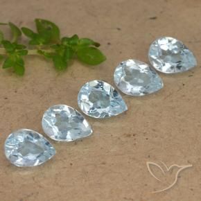 4.24 ct natürliche Himmerlblau Topas-Edelsteine, Birnenform, VVS-VS