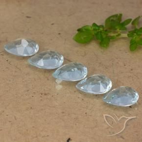 4.24 ct natürliche Himmerlblau Topas-Edelsteine, Birnenform, VVS-VS