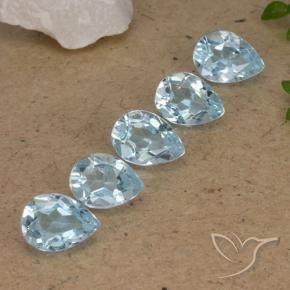 3.87 ct natürliche Himmerlblau Topas-Edelsteine, Birnenform, VVS-VS
