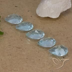 3.87 ct natürliche Himmerlblau Topas-Edelsteine, Birnenform, VVS-VS