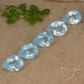4.22 ct natürliche Himmerlblau Topas-Edelsteine, Birnenform, VVS-VS