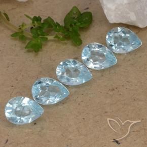 4.20 ct natürliche Himmerlblau Topas-Edelsteine, Birnenform, VVS-VS