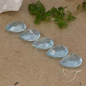 4.20 ct natürliche Himmerlblau Topas-Edelsteine, Birnenform, VVS-VS
