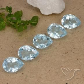 4.16 ct natürliche Himmerlblau Topas-Edelsteine, Birnenform, VVS-VS