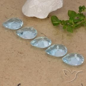 4.16 ct natürliche Himmerlblau Topas-Edelsteine, Birnenform, VVS-VS