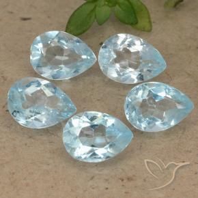 3.95 ct natürliche Himmerlblau Topas-Edelsteine, Birnenform, VVS-VS