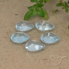 3.95 ct natürliche Himmerlblau Topas-Edelsteine, Birnenform, VVS-VS