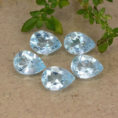 3.97ctw Natürlicher Himmerlblau Topas, Birnenform, VVS-VS