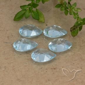 3.97 ct natürliche Himmerlblau Topas-Edelsteine, Birnenform, VVS-VS