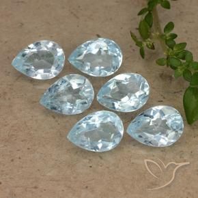 5.02 ct natürliche Himmerlblau Topas-Edelsteine, Birnenform, VVS-VS