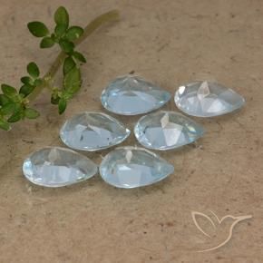 5.02 ct natürliche Himmerlblau Topas-Edelsteine, Birnenform, VVS-VS