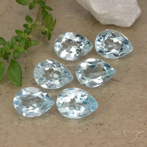 4.88ctw Natürlicher Himmerlblau Topas, Birnenform, VVS-VS