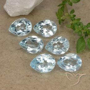 4.88 ct natürliche Himmerlblau Topas-Edelsteine, Birnenform, VVS-VS