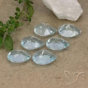4.88 ct natürliche Himmerlblau Topas-Edelsteine, Birnenform, VVS-VS