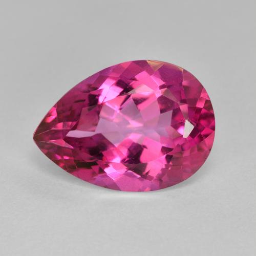 6.76ct Natürlicher pink Topas, Birnenform, VVS-VS