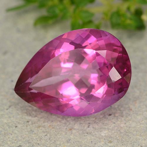 9,17 ctw natürlicher Tiefes Magenta Topas, Birnenform, VVS-VS