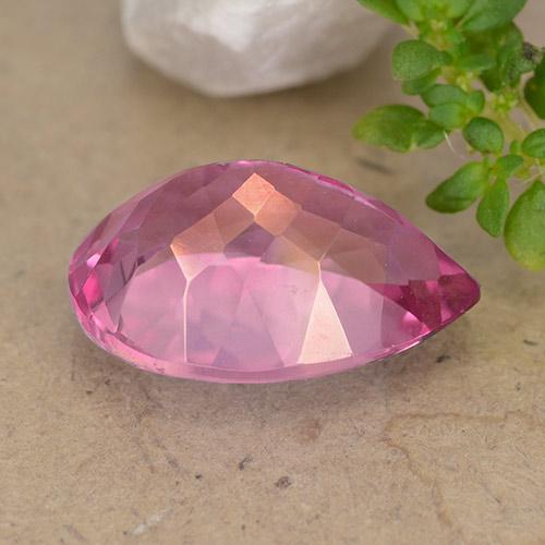 9,17 ctw natürlicher Tiefes Magenta Topas, Birnenform, VVS-VS