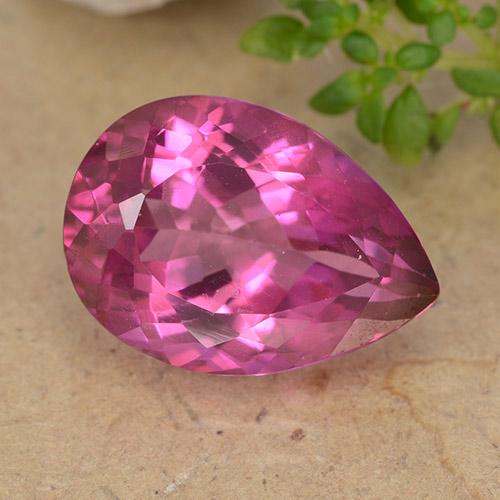 6.77ct Natürlicher pink Topas, Birnenform, VVS-VS