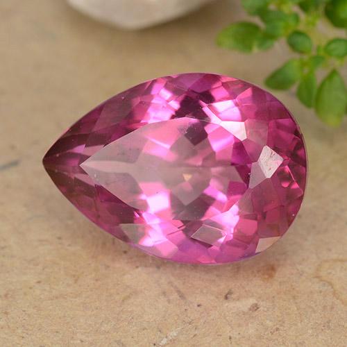 9,17 ctw natürlicher pink Topas, Birnenform, VVS-VS