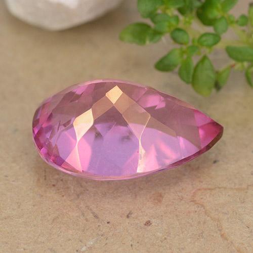 9,17 ctw natürlicher pink Topas, Birnenform, VVS-VS