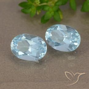 2.04 ct natürliche Himmerlblau Topas-Edelsteine, Oval, VVS-VS