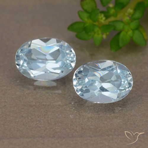 2.11ctw Natürlicher Himmerlblau Topas, Oval, VVS-VS