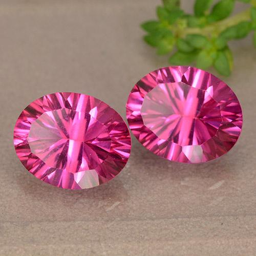 6.30 ct natürliche Mittel-Dunkelrosa Topas-Edelsteine, Oval, VS