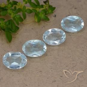 3.43 ct natürliche Himmerlblau Topas-Edelsteine, Oval, VVS-VS