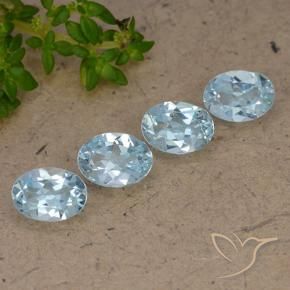 3.51 ct natürliche Himmerlblau Topas-Edelsteine, Oval, VVS-VS