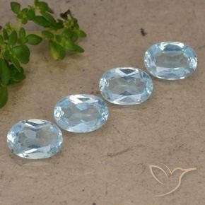 3.62 ct natürliche Himmerlblau Topas-Edelsteine, Oval, VVS-VS