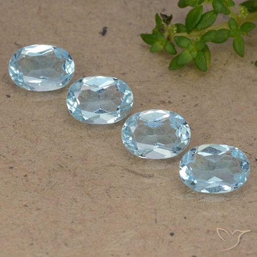 3.61ctw Natürlicher Himmerlblau Topas, Oval, VVS-VS