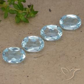 3.61 ct natürliche Himmerlblau Topas-Edelsteine, Oval, VVS-VS