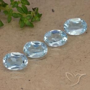 3.66 ct natürliche Himmerlblau Topas-Edelsteine, Oval, VVS-VS