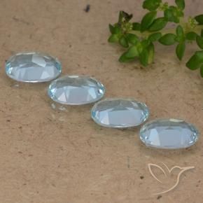 3.66 ct natürliche Himmerlblau Topas-Edelsteine, Oval, VVS-VS