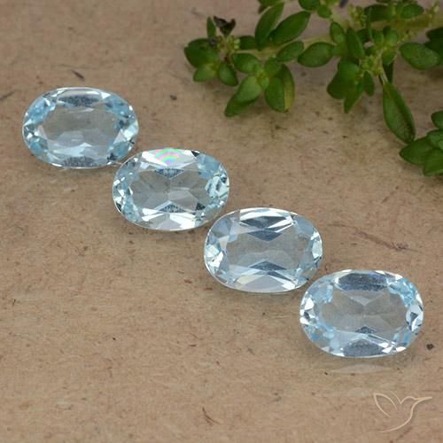 3.52ctw Natürlicher Himmerlblau Topas, Oval, VVS-VS