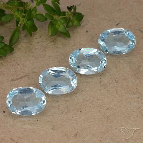 3.52 ct natürliche Himmerlblau Topas-Edelsteine, Oval, VVS-VS