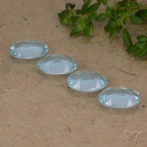 3.52 ct natürliche Himmerlblau Topas-Edelsteine, Oval, VVS-VS