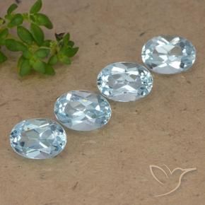 4.14 ct natürliche Himmerlblau Topas-Edelsteine, Oval, VVS-VS