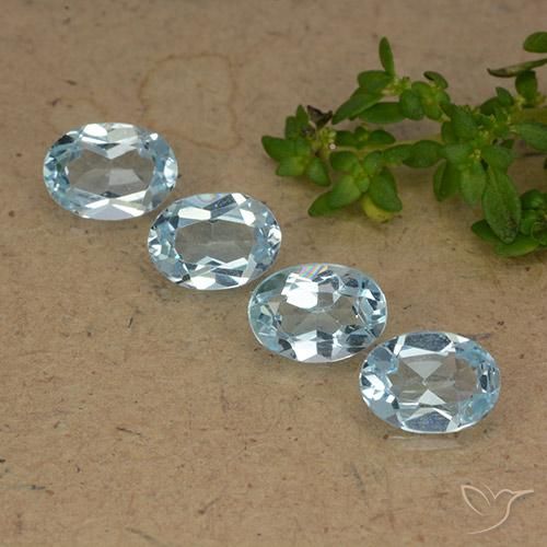 3.58ctw Natürlicher Himmerlblau Topas, Oval, VVS-VS