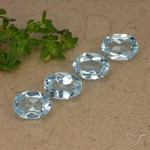 3.58 ct natürliche Himmerlblau Topas-Edelsteine, Oval, VVS-VS