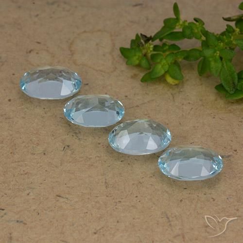 3.58 ct natürliche Himmerlblau Topas-Edelsteine, Oval, VVS-VS