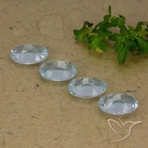 3.77 ct natürliche Himmerlblau Topas-Edelsteine, Oval, VVS-VS
