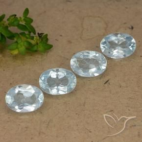 3.96 ct natürliche Himmerlblau Topas-Edelsteine, Oval, VVS-VS