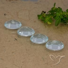 3.96 ct natürliche Himmerlblau Topas-Edelsteine, Oval, VVS-VS