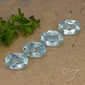 3.73 ct natürliche Himmerlblau Topas-Edelsteine, Oval, VVS-VS