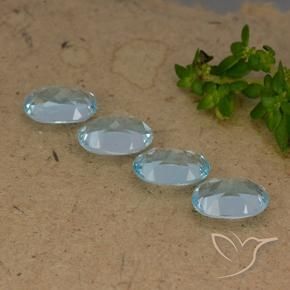 3.73 ct natürliche Himmerlblau Topas-Edelsteine, Oval, VVS-VS