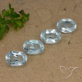 3.72 ct natürliche Himmerlblau Topas-Edelsteine, Oval, VVS-VS