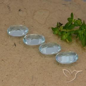 3.72 ct natürliche Himmerlblau Topas-Edelsteine, Oval, VVS-VS