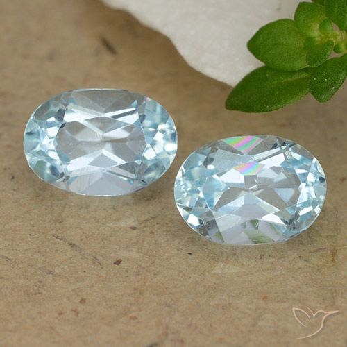 2.04ctw Natürlicher Himmerlblau Topas, Oval, VVS-VS