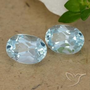 2.04 ct natürliche Himmerlblau Topas-Edelsteine, Oval, VVS-VS